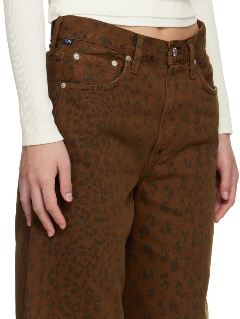Citizens of Humanity Leopard Print animal Print  Miro Long Relaxed Jeans